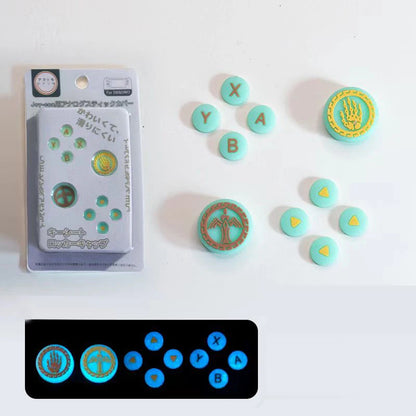Silicone D-Pad & ABXY Key Stickers for Switch OLED | Joy-Con Grip Cap Set