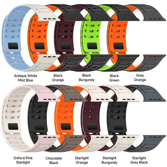 Magnetic Strap for Apple Watch Ultra 2 – Silicone Band Series 4–10 SE