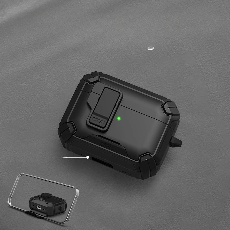 Security Lock Shockproof Cover for AirPods Pro 2 & 3, 2nd Gen 2023 Protective Case