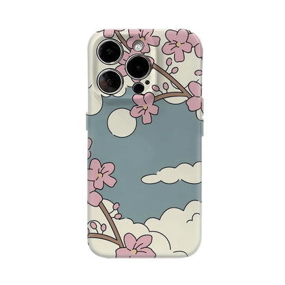 Cherry Blossom Sky Case for iPhone 17 16 15 14 13 12 Pro Max Plus