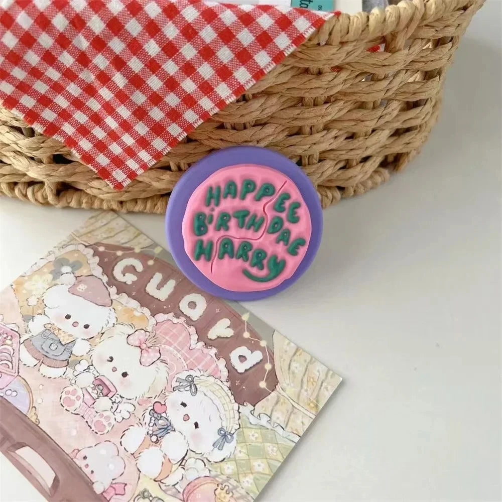 Cute Pink Magnetic Grip Stand for iPhone 17 | MagSafe Smart Holder Tok