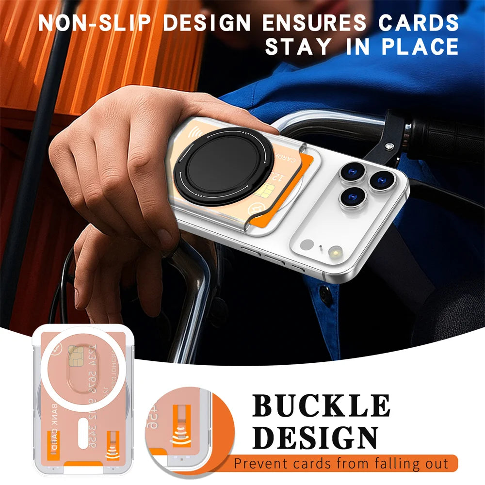 MagSafe Magnetic Wallet Card Holder Stand for iPhone & Samsung Phones
