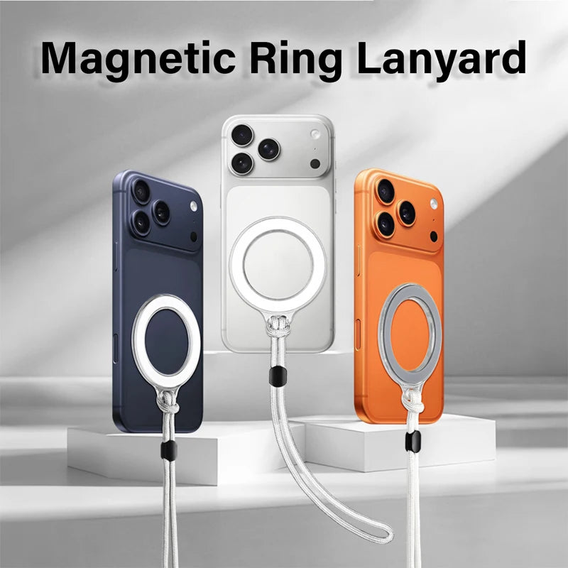 2025 Universal Magnetic Ring Lanyard Detachable Phone Charm Strap for iPhone