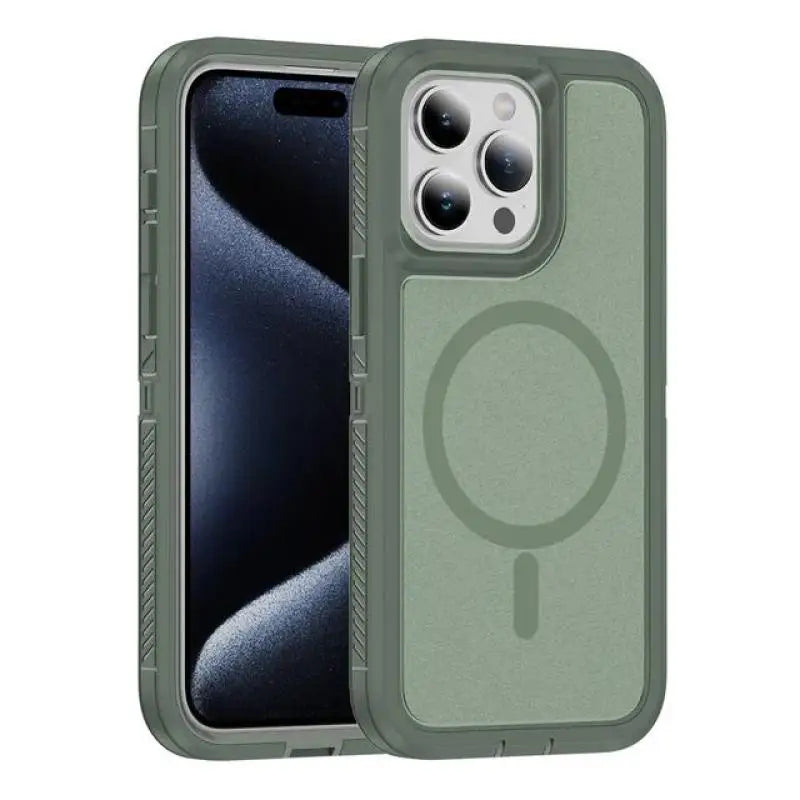 MagSafe Rugged Armor Case for iPhone 15 14 13 12 11 Pro Max Shockproof Cover