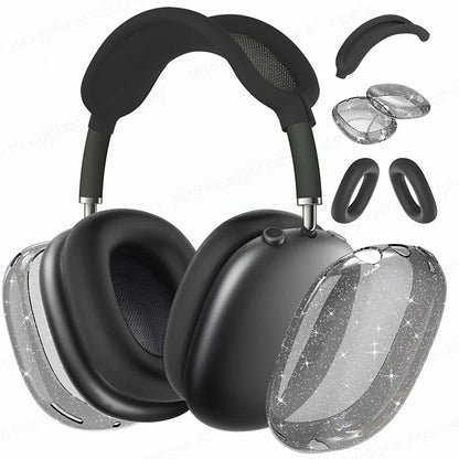 3D Transparent Glitter Case for AirPods Max – Shock & Dust Protection