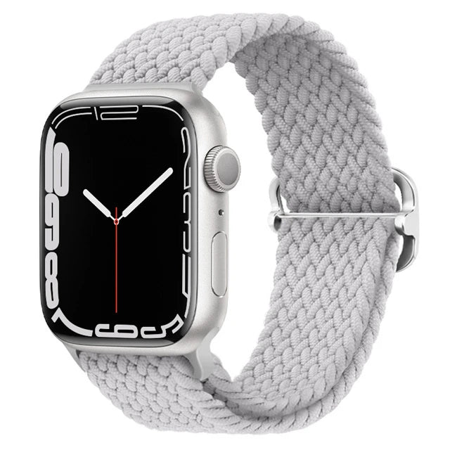 Elastic Braided Strap for Apple Watch Ultra 49mm and Series 9–SE, 45–38mm