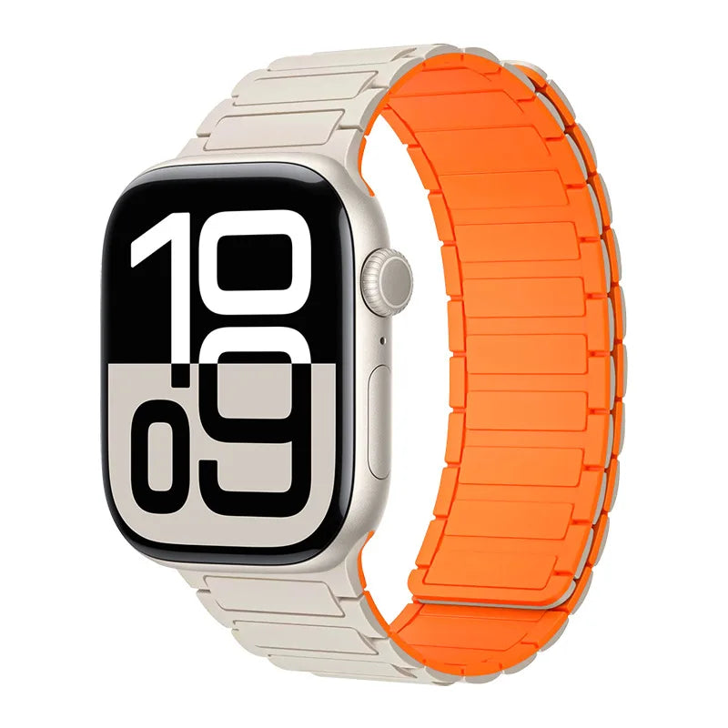 Magnetic Silicone Band for Apple Watch Ultra 3 2 Series 11 10 9 8 7 6 SE