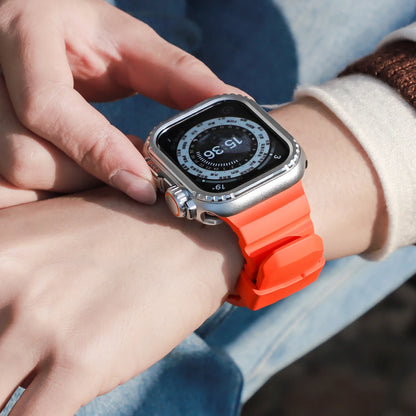 Fluorescent Silicone Bracelet for Apple Watch Series 4–10 & Ultra 2