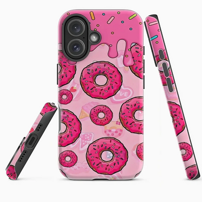 Pink Donut Delight Case for iPhone 17 16 15 14 13 12 11 Pro Max Plus