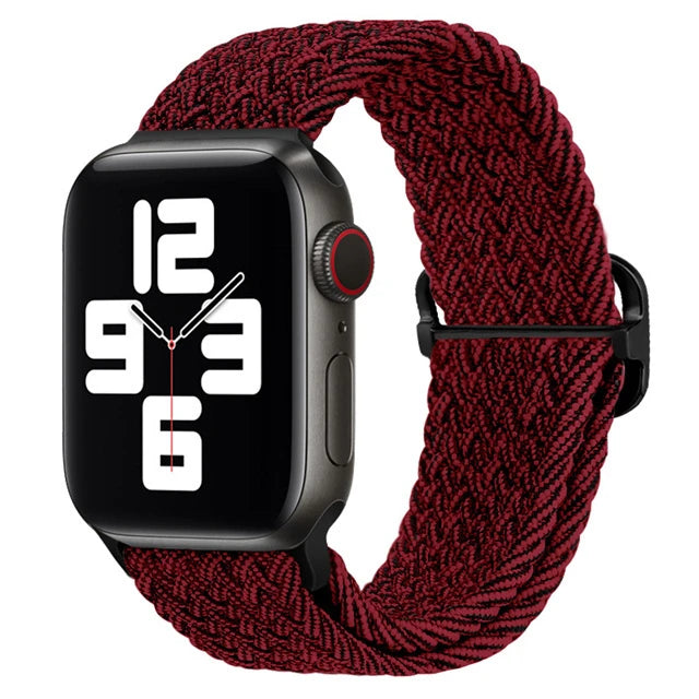 Elastic Braided Strap for Apple Watch Ultra 49mm and Series 9–SE, 45–38mm