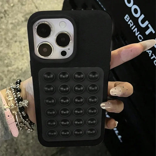 3D Suction Cup Shockproof Case for iPhone 13/12/11 Pro Max & Plus Models