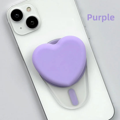 MagSafe Silicone Heart Oval GripTok Phone Finger Grip Holder for Magnetic Support