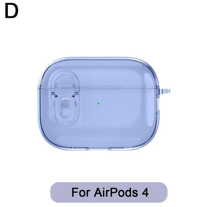 Transparent TPU Protective Case with Lock for AirPods 4 (2024)