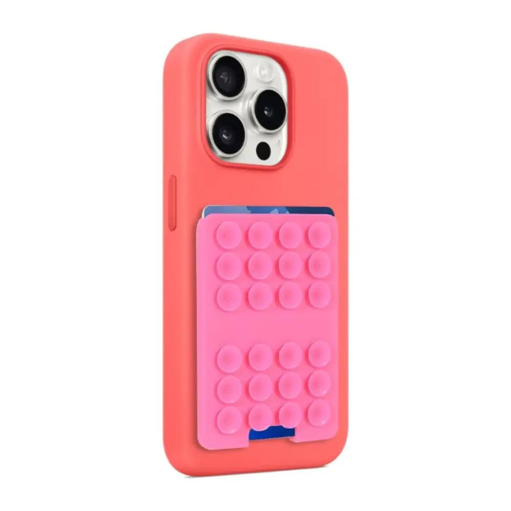 Silicone Suction Cup Phone Card Holder – Back Adhesive Wallet with Strong Grip