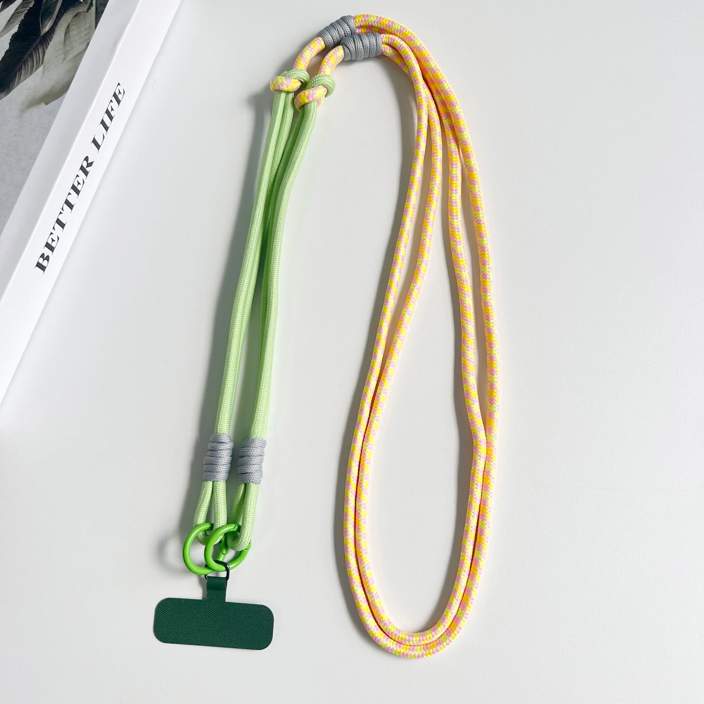 Personalized Double Color Universal Phone Lanyard Shoulder Strap Safety Rope