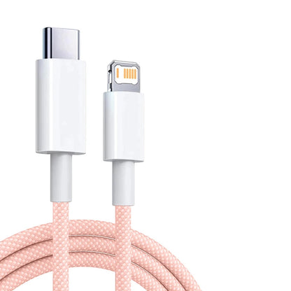 20W Fast Charging Colorful Woven USB-C Cable for iPhone 14 13 12 11 Pro Max