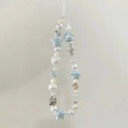 INS Star Pearl Beaded Phone Chain Lanyard Rope Universal Trendy Girl Pendant