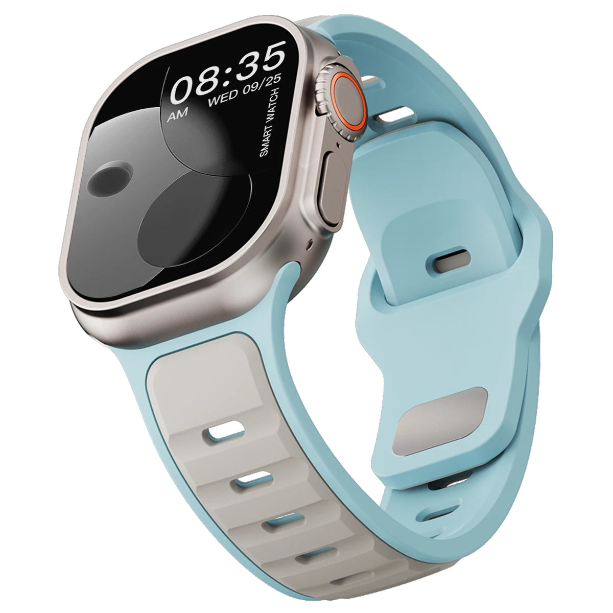Sports Silicone Bracelet for Apple Watch 40–49mm Series 4–10 & Ultra