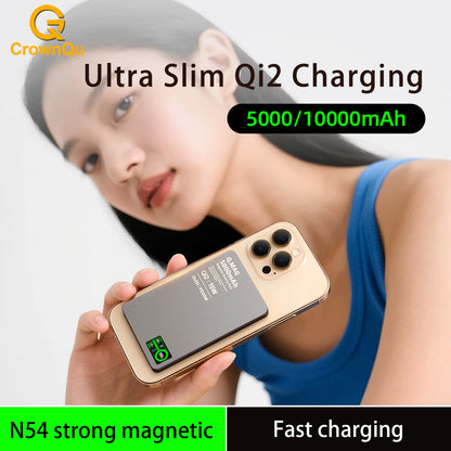 3-in-1 Magnetic Power Bank 15W Wireless Fast Charger for iPhone 12–17 Pro