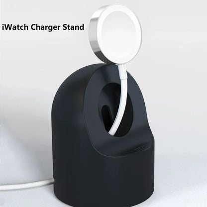 Silicone Charger Stand for Apple Watch Ultra 8 SE2 7 6 5 4 3 Nightstand