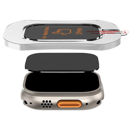 1-5PCS Privacy Tempered Glass Screen Protector with Frame for Apple Watch Ultra 2 49mm