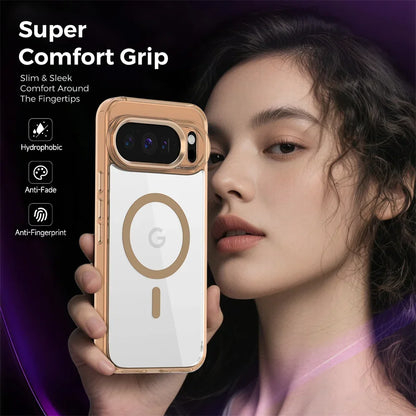 Luxury Transparent MagSafe Case for Google Pixel 10 Pro XL/9A – Solid Bumper