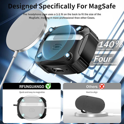 Security Lock Armor Case for AirPods Pro 2/1/2/3 with Wireless Charging