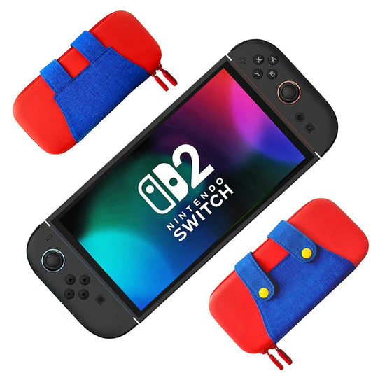 Slim Waterproof Travel Case for Nintendo Switch 2 – Mario Edition