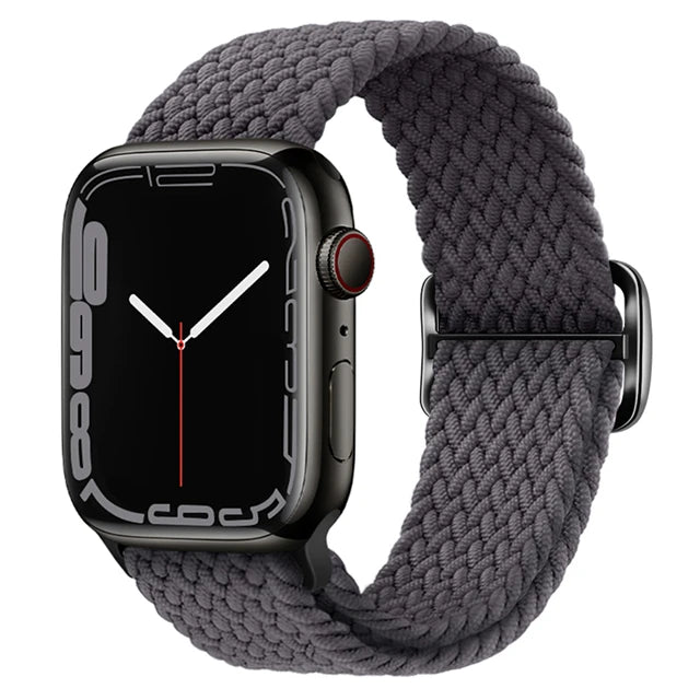 Elastic Braided Strap for Apple Watch Ultra 49mm and Series 9–SE, 45–38mm