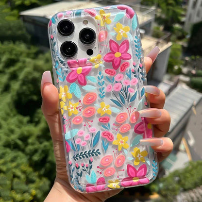Pink Floral Flower Phone Case for iPhone 13 12 11 14 15 16 Pro Max Plus