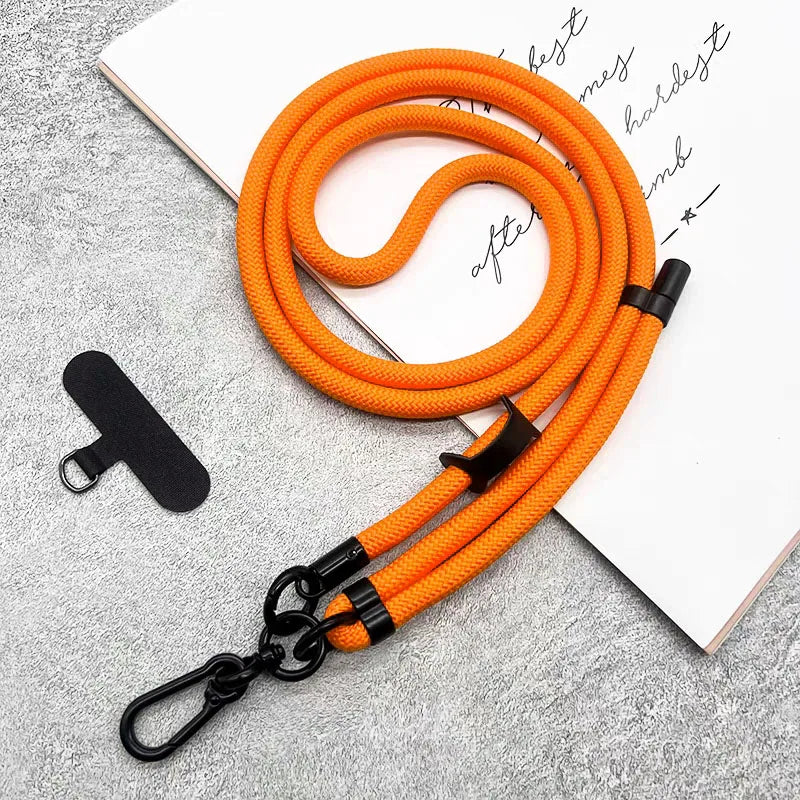 150cm Adjustable Crossbody Phone Lanyard Strap with Patch & Neck Rope