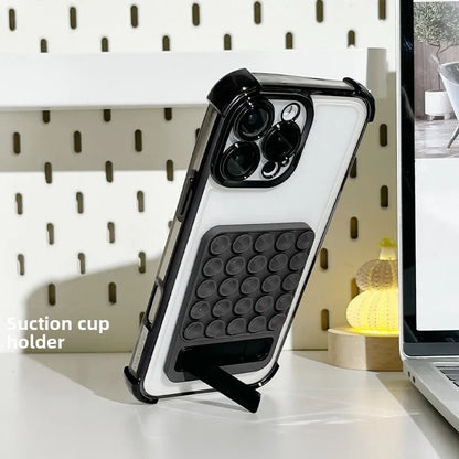 Silicone Suction Mirror/Shower Phone Holder Foldable Mount for Selfies & Videos