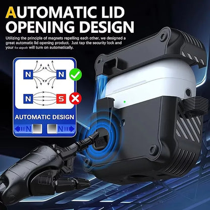 Security Lock Case for AirPods Pro 3 – Shockproof 2025 Cover with Hook