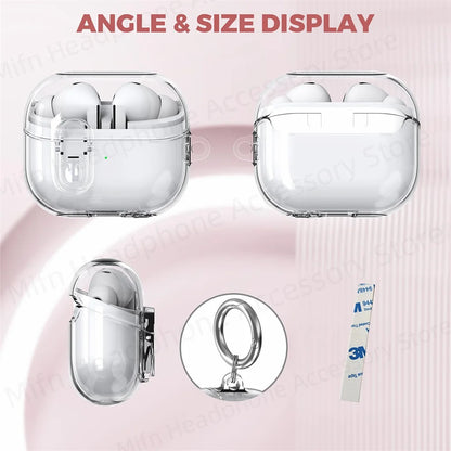 2024 Transparent Lock Case with Cleaning Kit for Galaxy Buds 3 / Buds3 Pro