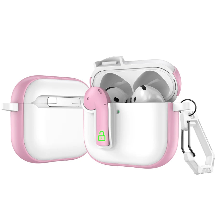 Shockproof Case with Hook for AirPods 4/3/2/Pro 2 – Luxury Protective Cover