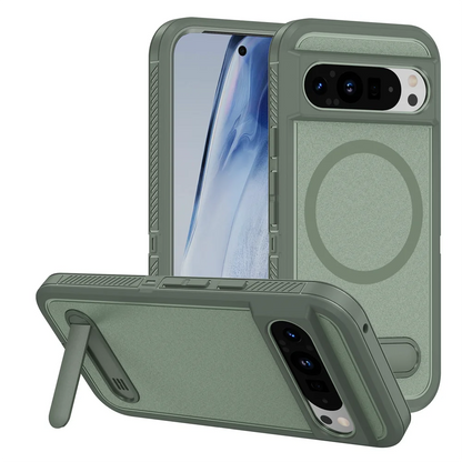 Magnetic Armor Stand Case for Google Pixel 9/8 Pro XL 8A Shockproof Cover