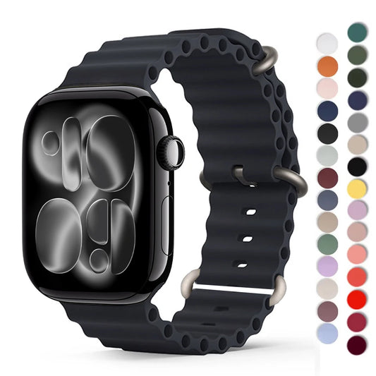 Ocean Band for Apple Watch Ultra 3/2 & Series 11–5 SE Sport Strap