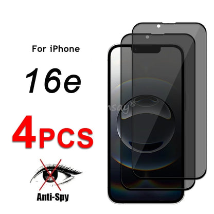 Privacy Tempered Glass Screen Protector for iPhone 16e Anti-Spy Film