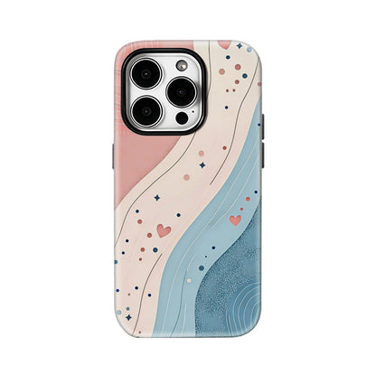 Dreamy Currents Case for iPhone 17 16 15 14 13 12 Pro Max Plus Double-Layer