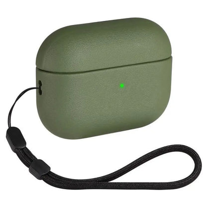 Leather Texture AirPods Pro 3 Case – Soft TPU Shockproof with Lanyard & Kit