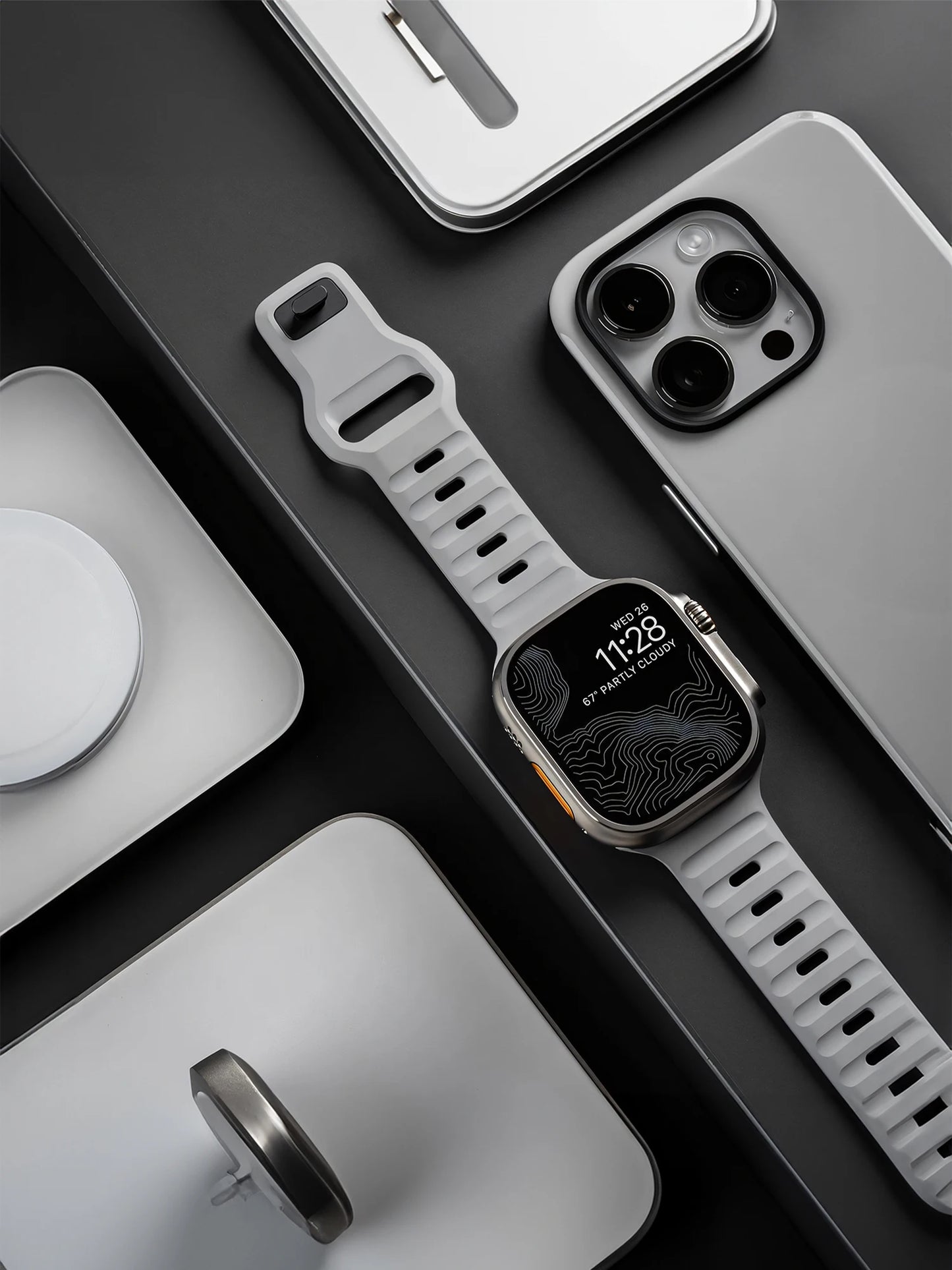 Sport Silicone Strap for Apple Watch Ultra 3/2 and Series 11–6, SE3 (49–40mm)