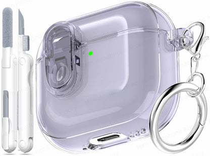 Electroplated Transparent Case for AirPods 4 – Shockproof Protective Cover