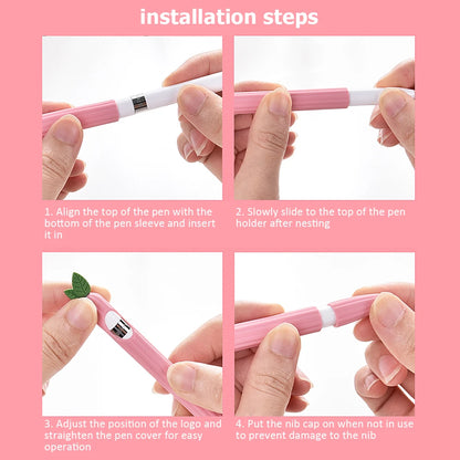 Cute Vegetable Silicone Case for Apple Pencil 1st & 2nd Gen Protective Sleeve