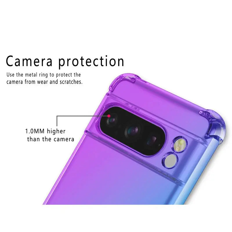 Gradient Airbag TPU Shockproof Case for Google Pixel 9 Pro XL 8A 8 7A 7 6A