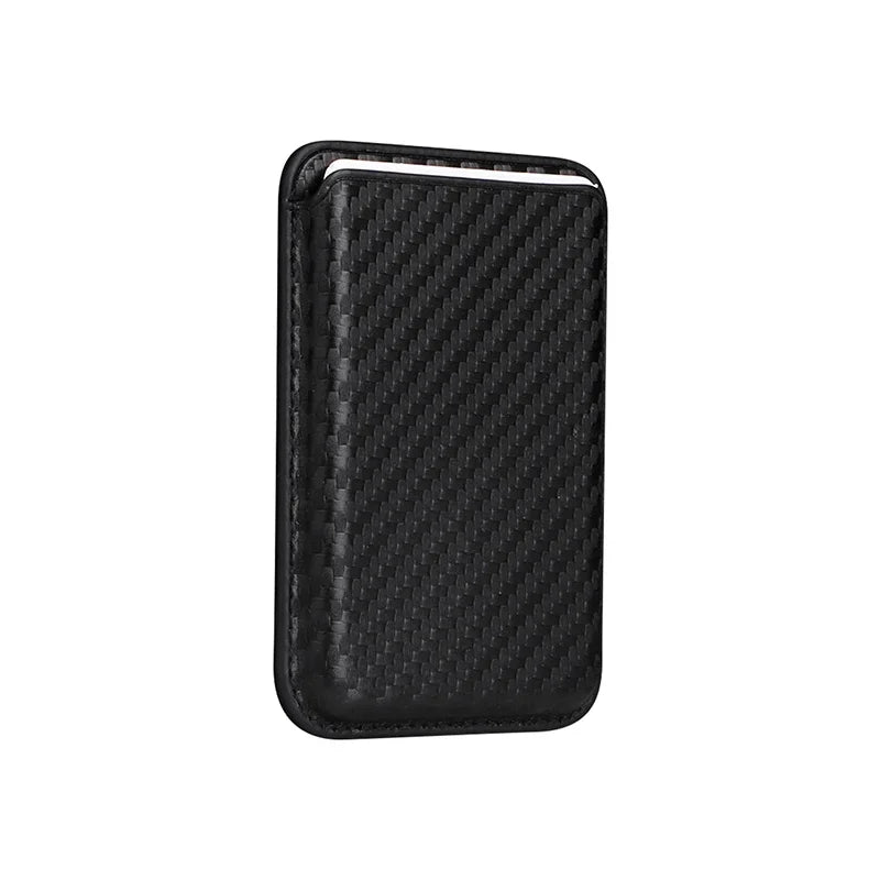 Carbon Fiber MagSafe Wallet Card Holder for iPhone 17–12 Pro Max