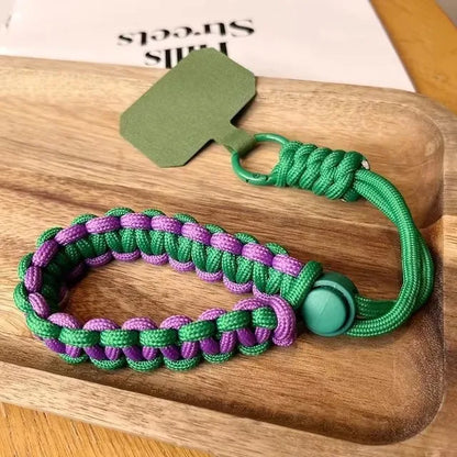 Handwoven Adjustable Phone Lanyard Strap – Anti-Drop Outdoor Wrist Rope