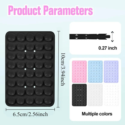 3Pcs Double-Sided Silicone Suction Cup Phone Stand for Hands-Free Selfies & Videos