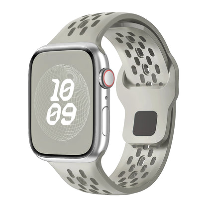 Silicone Band for Apple Watch Series 3–10 Ultra, Adjustable Strap 38mm–49mm Bracelet