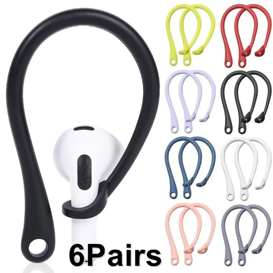 Silicone Anti-Lost Ear Hooks for AirPods Pro & 3, Bluetooth Earphone Holder, Sports Use