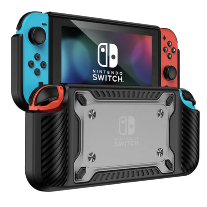 Protective Case for Nintendo Switch OLED – Clear Hard PC Shell with Soft Silicone